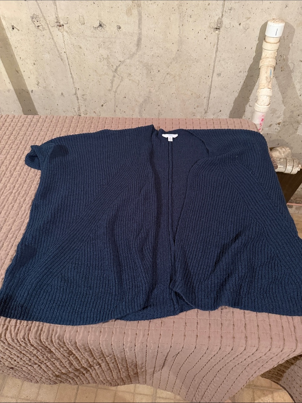 Navy Open-Front Women’s Sweater Cardigan